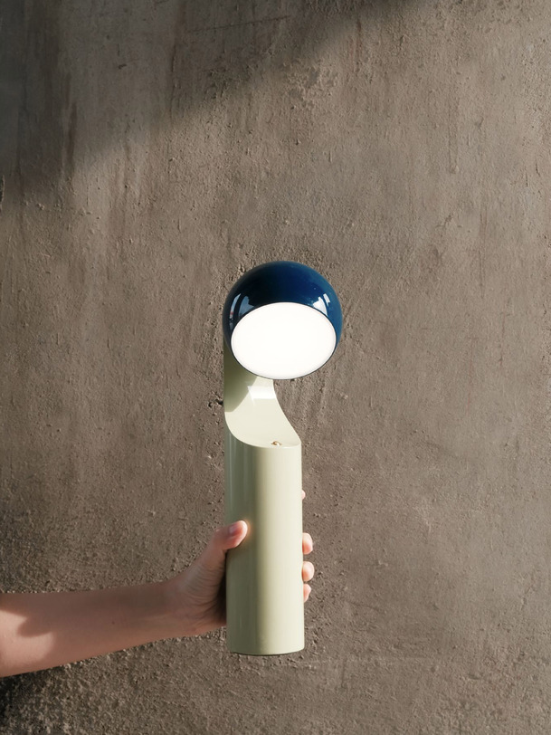 LAMPE NOMADE 180 MINT BLUE - HOUSE OF HOMEN  Bleu nuit , Maison Bensimon