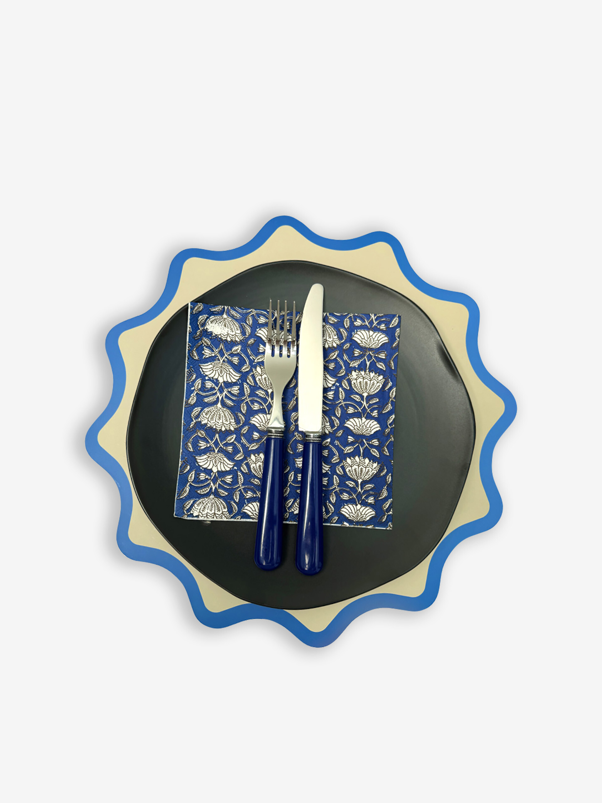 GRANDE CUILLERE SERPETTE INDIGO - OPJET Indigo , Maison Bensimon