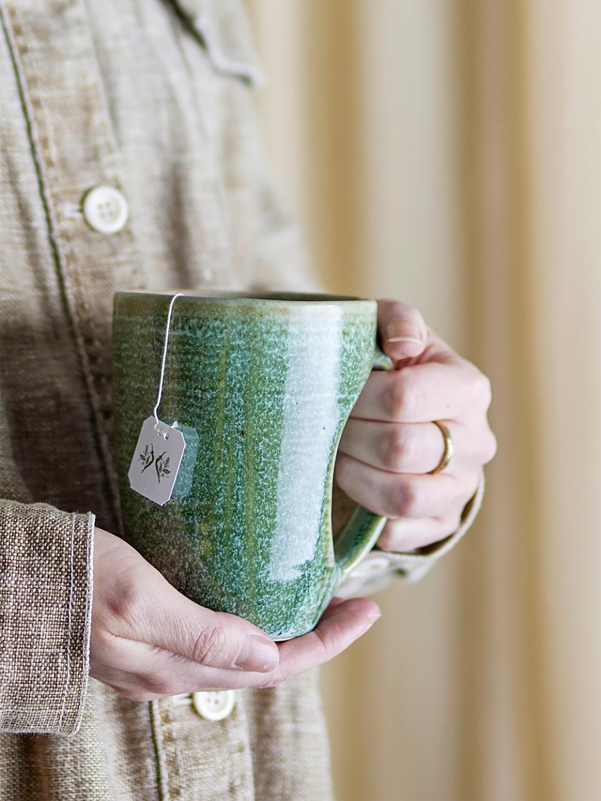 MUG AURA GRES VERT - BLOOMINGVILLE Vert , Maison Bensimon