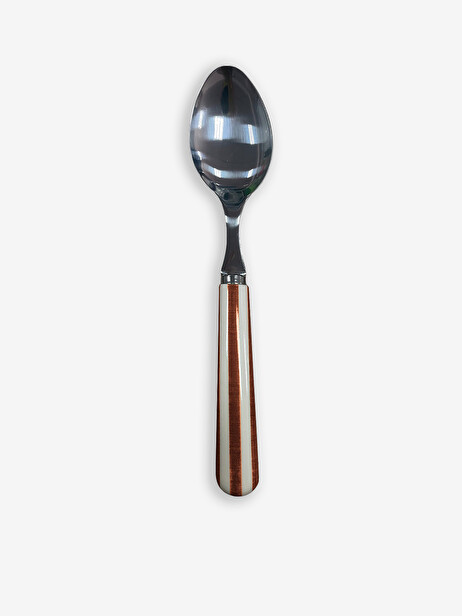 PETITE CUILLERE PAUL RAYURE MOKA - OPJET  Moka , Maison Bensimon