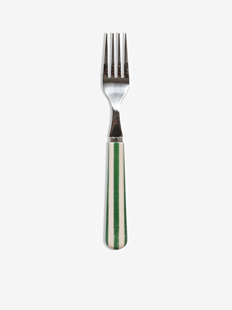 FOURCHETTE PAUL RAYURE VERT - OPJET  Vert , Maison Bensimon