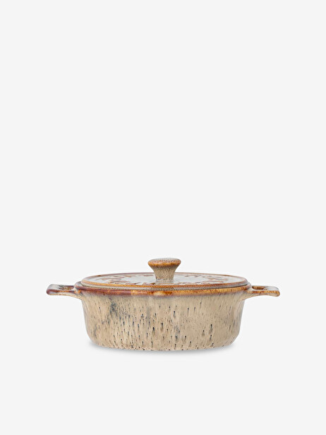 PLAT AU FOUR AVEC COUVERCLE ARAM GRES GRIS - BLOOMINGVILLE  Beige , Maison Bensimon