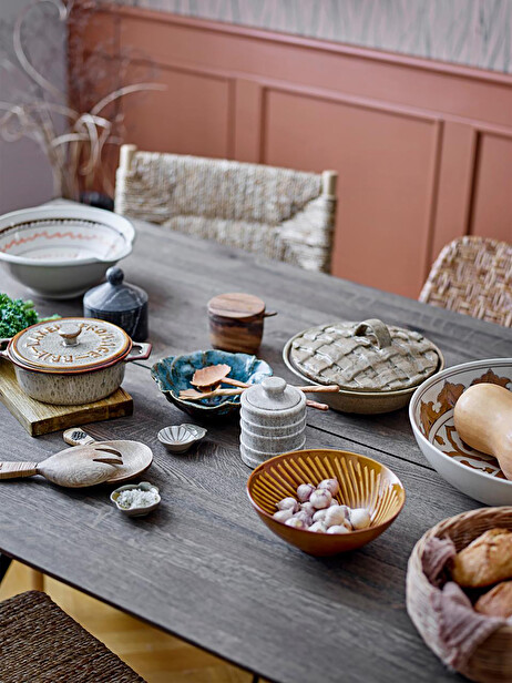 PLAT AU FOUR AVEC COUVERCLE ARAM GRES GRIS - BLOOMINGVILLE  Beige , Maison Bensimon