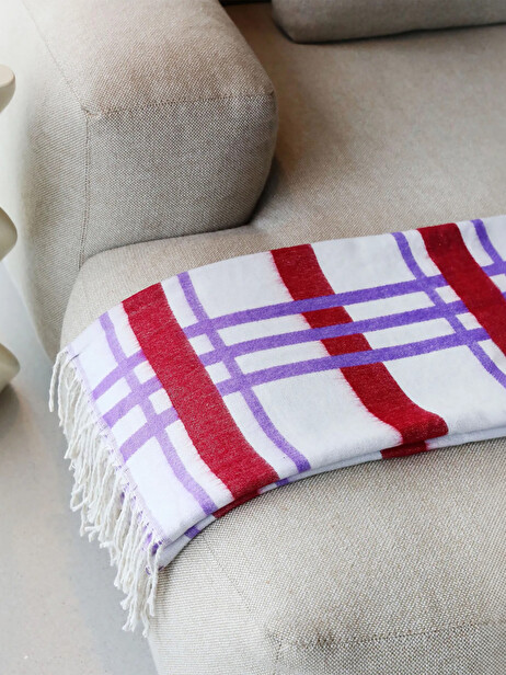 PLAID PLANO ROUGE 130X200CM - &KLEVERING  Rouge , Maison Bensimon