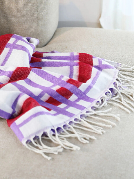 PLAID PLANO ROUGE 130X200CM - &KLEVERING  Rouge , Maison Bensimon