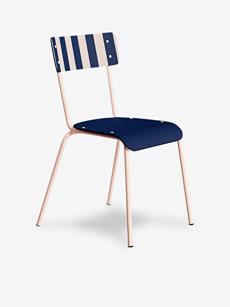 CHAISE SUZIE FRENCH RIVIERA RAYEE MARINE - LES GAMBETTES  Marine , Maison Bensimon