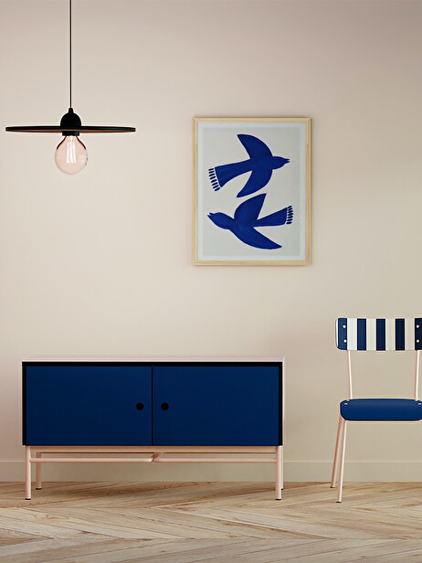 CHAISE SUZIE FRENCH RIVIERA RAYEE MARINE - LES GAMBETTES  Marine , Maison Bensimon