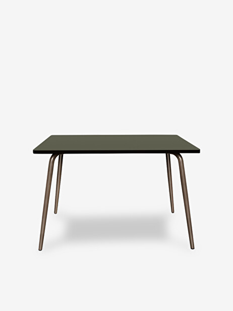 TABLE RECTANGULAIRE RETRO VERA 120X70 KAKI - LES GAMBETTES  Kaki , Maison Bensimon