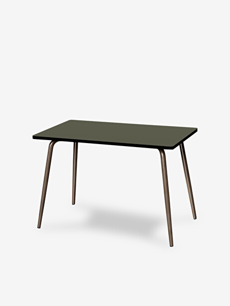 TABLE RECTANGULAIRE RETRO VERA 120X70 KAKI - LES GAMBETTES  Kaki , Maison Bensimon