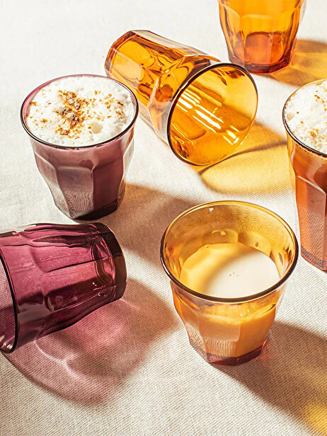 LOT DE 6 VERRES PICARDIE 25CL VERMEIL - DURALEX  Jaune , Maison Bensimon