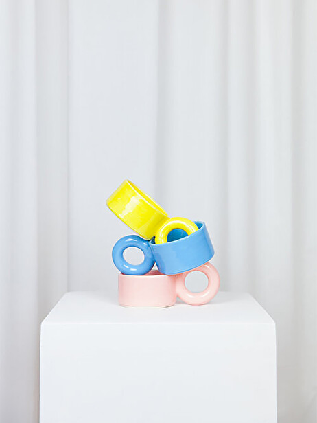 TASSE A CAFE BIGLOOP ROSE - LOLA MAYERAS  Rose , Maison Bensimon 