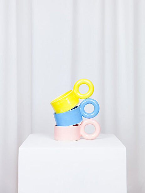 TASSE A CAFE BIGLOOP ROSE - LOLA MAYERAS  Rose , Maison Bensimon