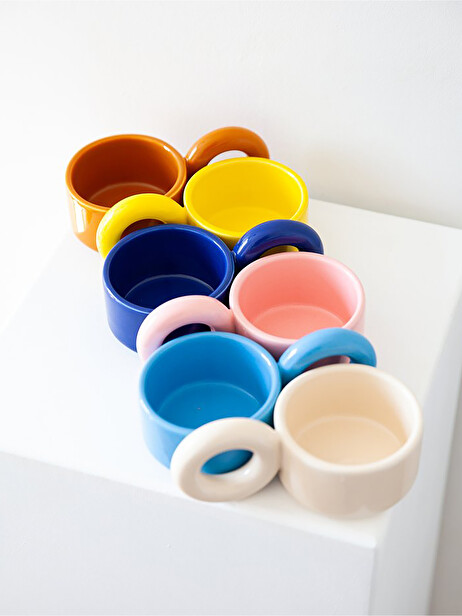 TASSE A CAFE BIGLOOP ROSE - LOLA MAYERAS  Rose , Maison Bensimon