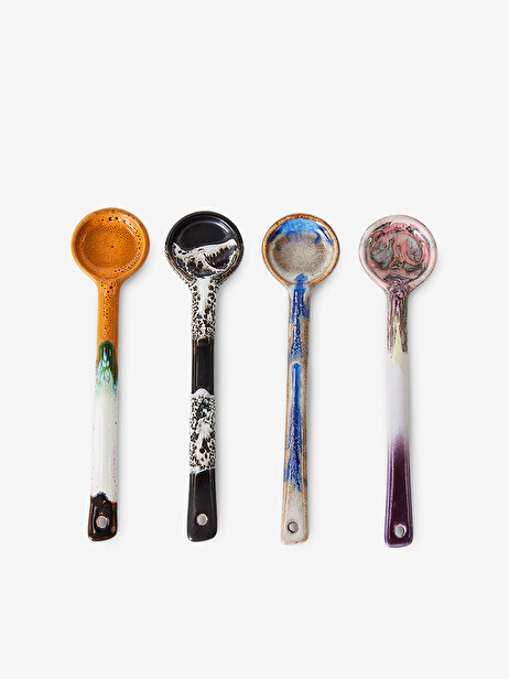 SET DE 4 CUILLERES FORCE 70S - HK LIVING  Multicolore , Maison Bensimon