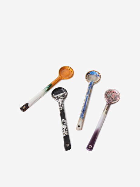 SET DE 4 CUILLERES FORCE 70S - HK LIVING  Multicolore , Maison Bensimon