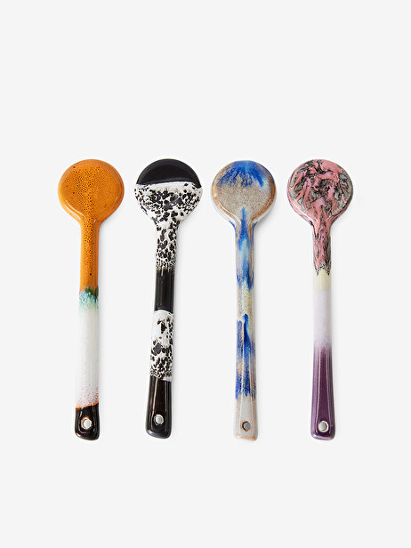 SET DE 4 CUILLERES FORCE 70S - HK LIVING  Multicolore , Maison Bensimon
