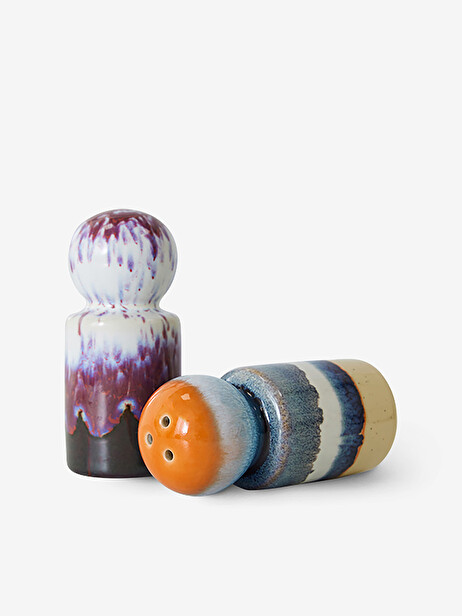 SALIERE ET POIVRIERE STARGAZE 70S - HK LIVING  Multicolore , Maison Bensimon