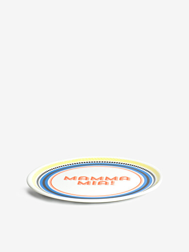 ASSIETTE MAMMA MIA! - BITOSSI HOME  Orange , Maison Bensimon