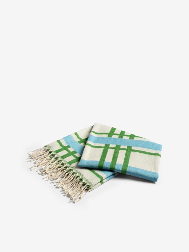 PLAID PLANO VERT 130X200CM - &KLEVERING Vert , Maison Bensimon