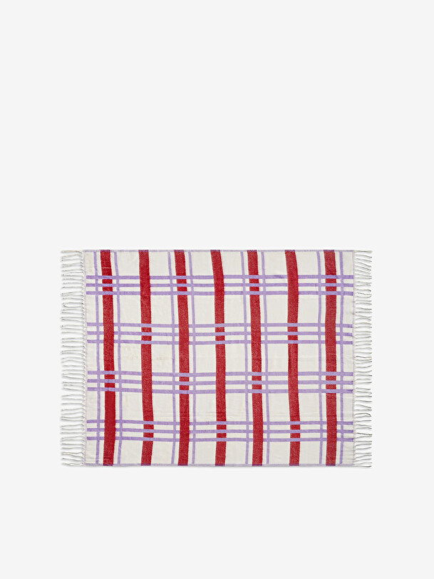 PLAID PLANO ROUGE 130X200CM - &KLEVERING Rouge , Maison Bensimon
