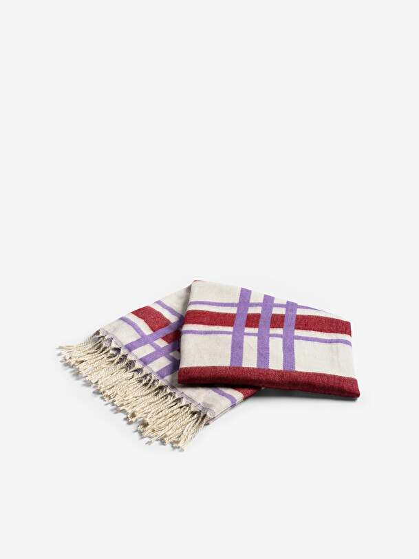 PLAID PLANO ROUGE 130X200CM - &KLEVERING Rouge , Maison Bensimon