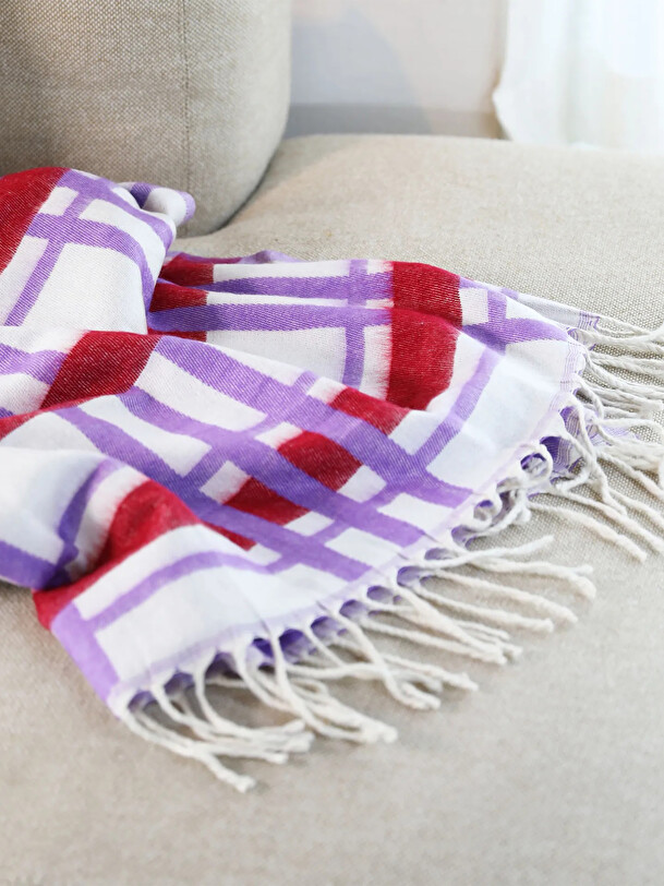 PLAID PLANO ROUGE 130X200CM - &KLEVERING Rouge , Maison Bensimon