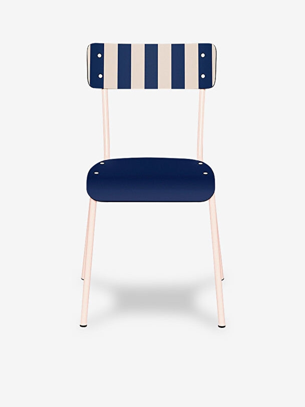 CHAISE SUZIE FRENCH RIVIERA RAYEE MARINE - LES GAMBETTES  Marine , Maison Bensimon
