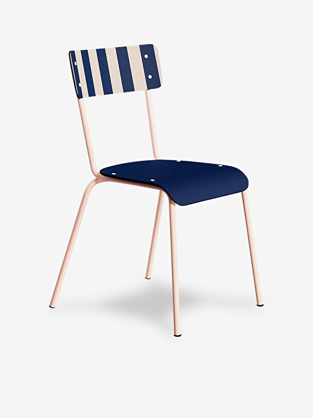 CHAISE SUZIE FRENCH RIVIERA RAYEE MARINE - LES GAMBETTES  Marine , Maison Bensimon