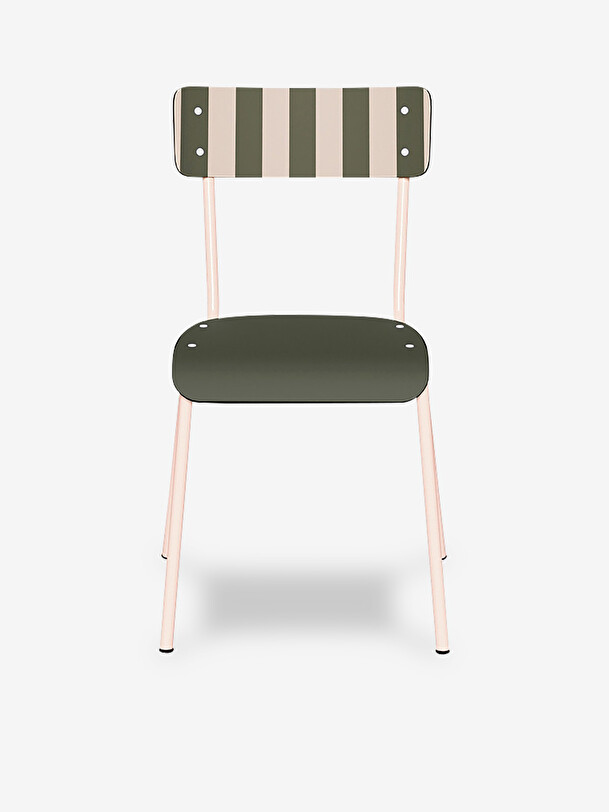 CHAISE SUZIE FRENCH RIVIERA RAYEE KAKI - LES GAMBETTES  Kaki , Maison Bensimon