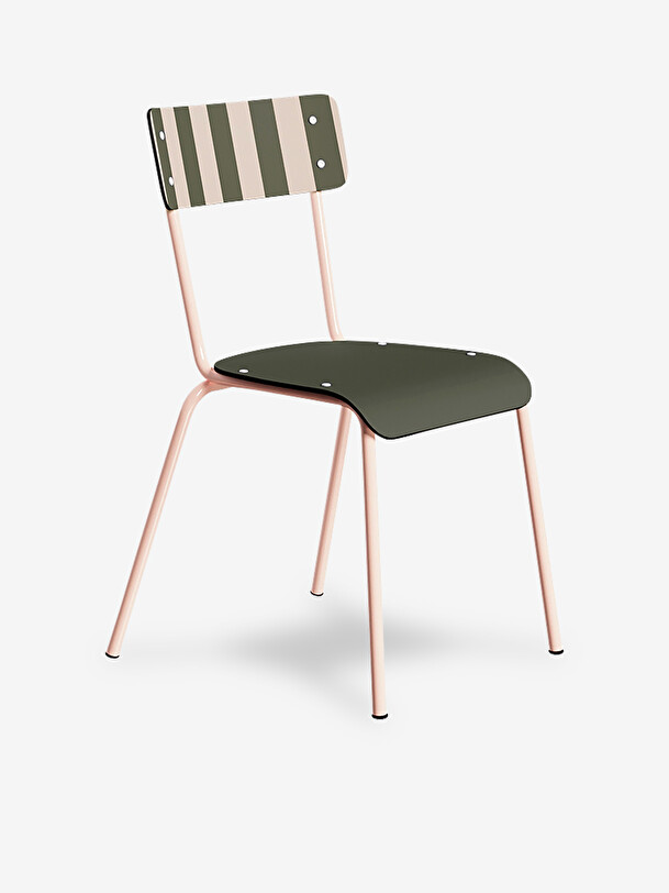 CHAISE SUZIE FRENCH RIVIERA RAYEE KAKI - LES GAMBETTES  Kaki , Maison Bensimon