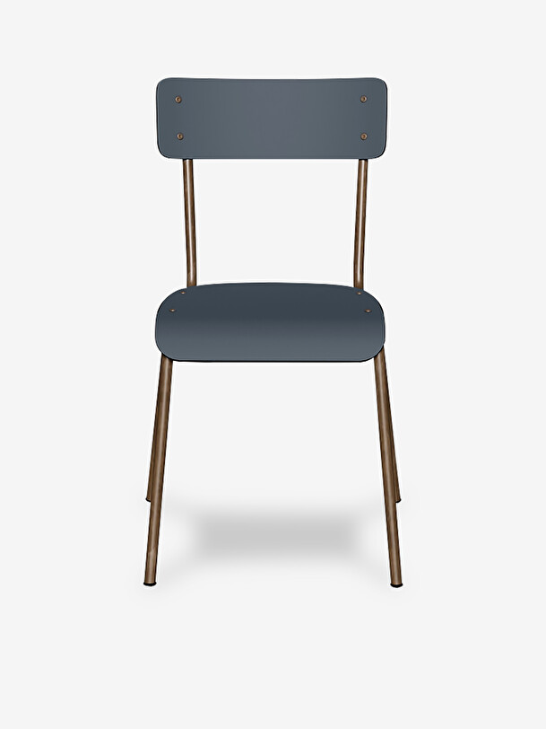 CHAISE D'ECOLIER SUZIE GRIS BLEU - LES GAMBETTES  Bleu , Maison Bensimon