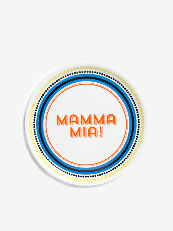 ASSIETTE MAMMA MIA! - BITOSSI HOME Orange , Maison Bensimon