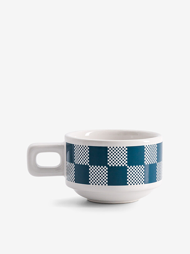 SET 2 EXPRESSO GENERATION VICHY BLEU Vichy bleu , Maison Bensimon