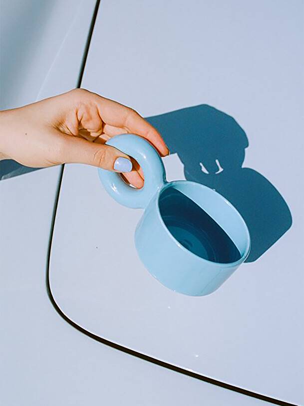TASSE A CAFE BIGLOOP BLEU CIEL - LOLA MAYERAS  Bleu clair , Maison Bensimon