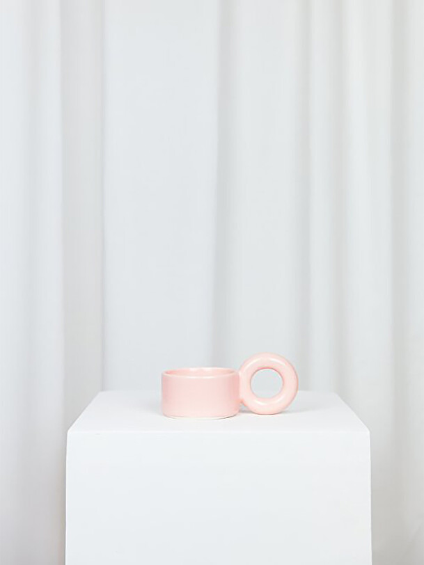 TASSE A CAFE BIGLOOP ROSE - LOLA MAYERAS  Rose , Maison Bensimon