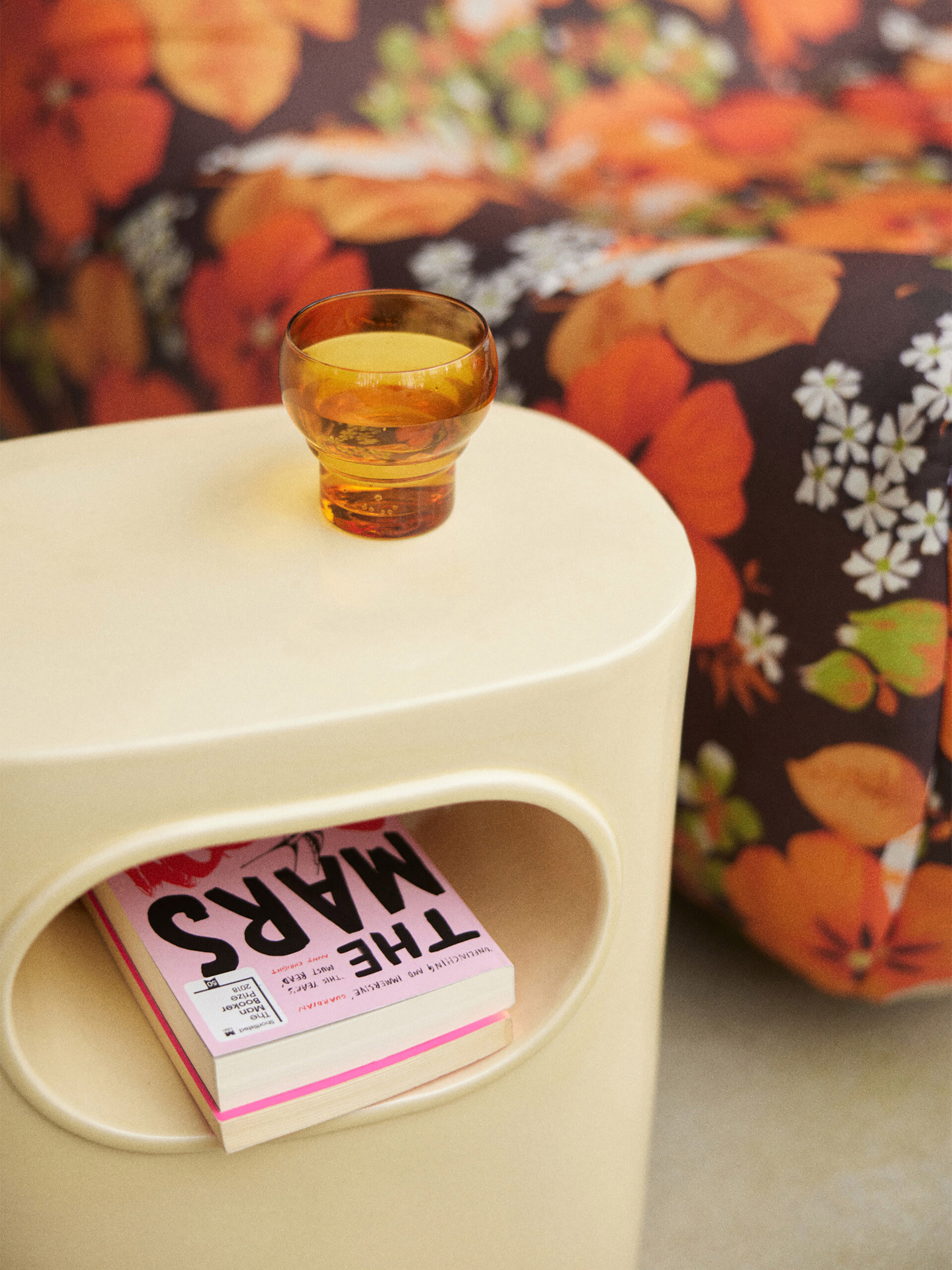 TABLE D'APPOINT SPACE CERAMIQUE EMAILLEE CREME - HK LIVING  Creme , Maison Bensimon
