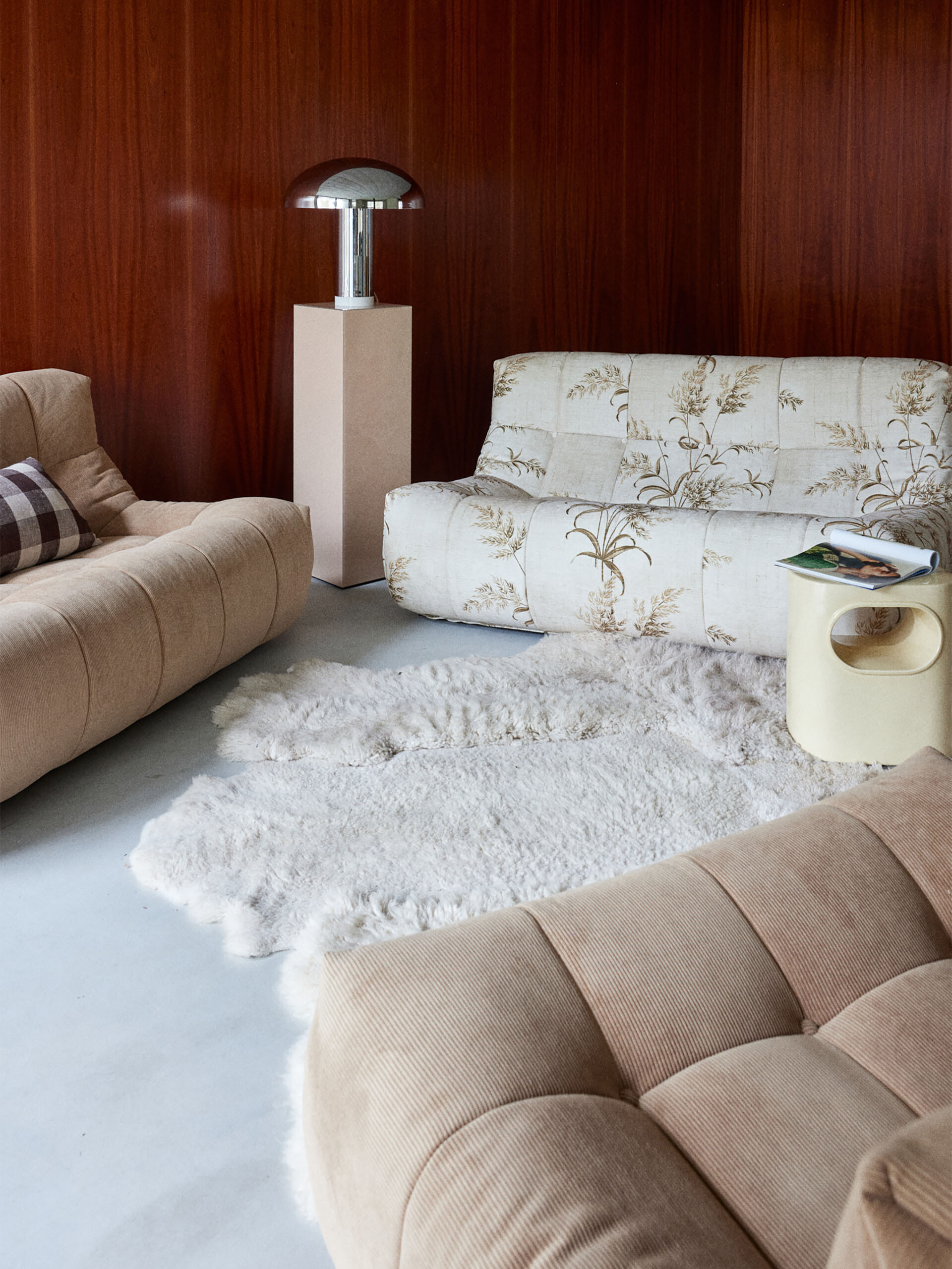 TABLE D'APPOINT SPACE CERAMIQUE EMAILLEE CREME - HK LIVING  Creme , Maison Bensimon