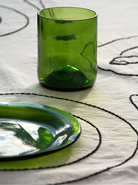 LOT DE 4 VERRES DEBATTRE 25CL VERT - Q DE BOUTEILLES  Vert , Maison Bensimon