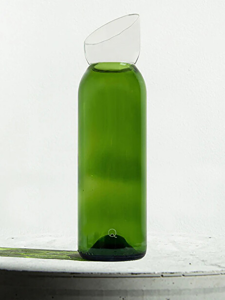 CARAFE DANSER/DEBATTRE VERT TRANSPARENT - Q DE BOUTEILLES  Vert , Maison Bensimon