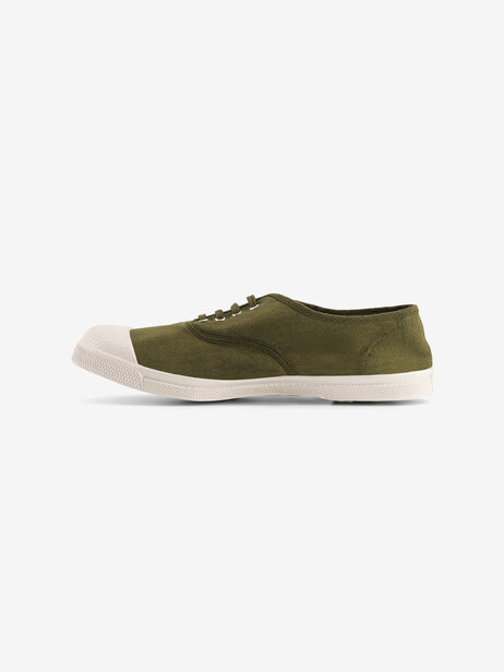 TENNIS LACET FEMME  Olive , Tennis & Chaussures Bensimon
