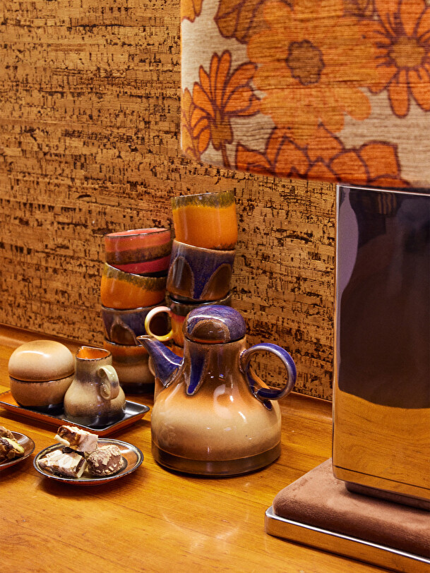 SET DE 4 TASSES A CAFE 70s CERAMIQUE - HK LIVING Multicolore , Maison Bensimon