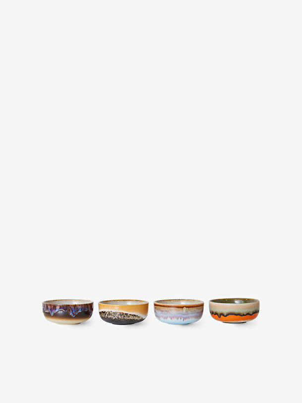 SET DE 4 BOLS A TAPAS 70S CERAMIQUE - HK LIVING Multicolore , Maison Bensimon