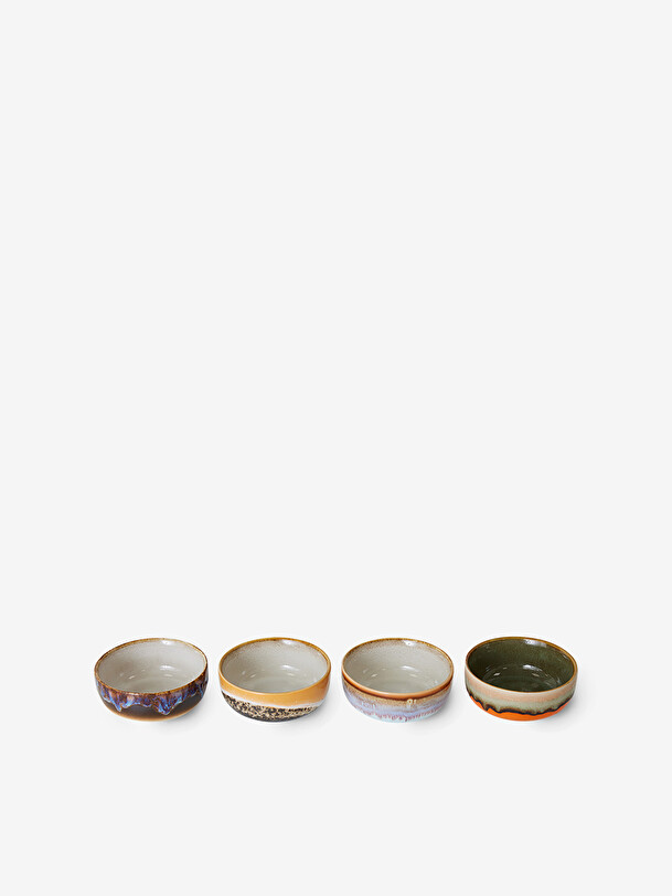 SET DE 4 BOLS A TAPAS 70S CERAMIQUE - HK LIVING Multicolore , Maison Bensimon