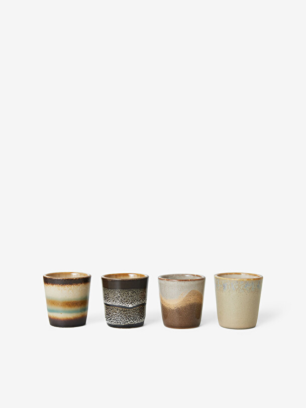 SET DE 4 BOLS A NOUILLES GROOVY 70S CERAMIQUE - HK LIVING  Multicolore , Maison Bensimon