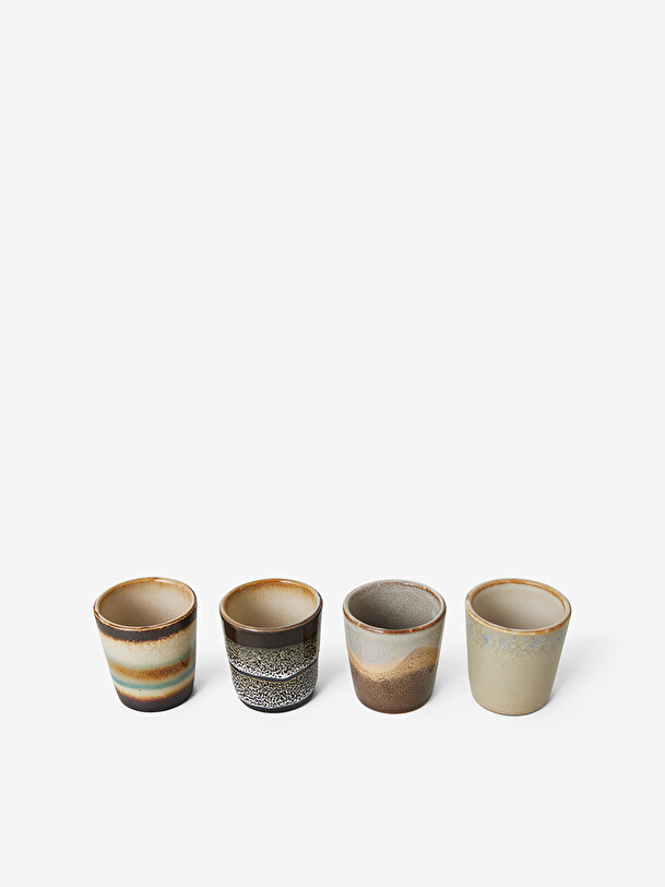 SET DE 4 BOLS A NOUILLES GROOVY 70S CERAMIQUE - HK LIVING  Multicolore , Maison Bensimon