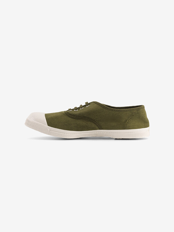 TENNIS LACET FEMME  Olive , Tennis & Chaussures Bensimon