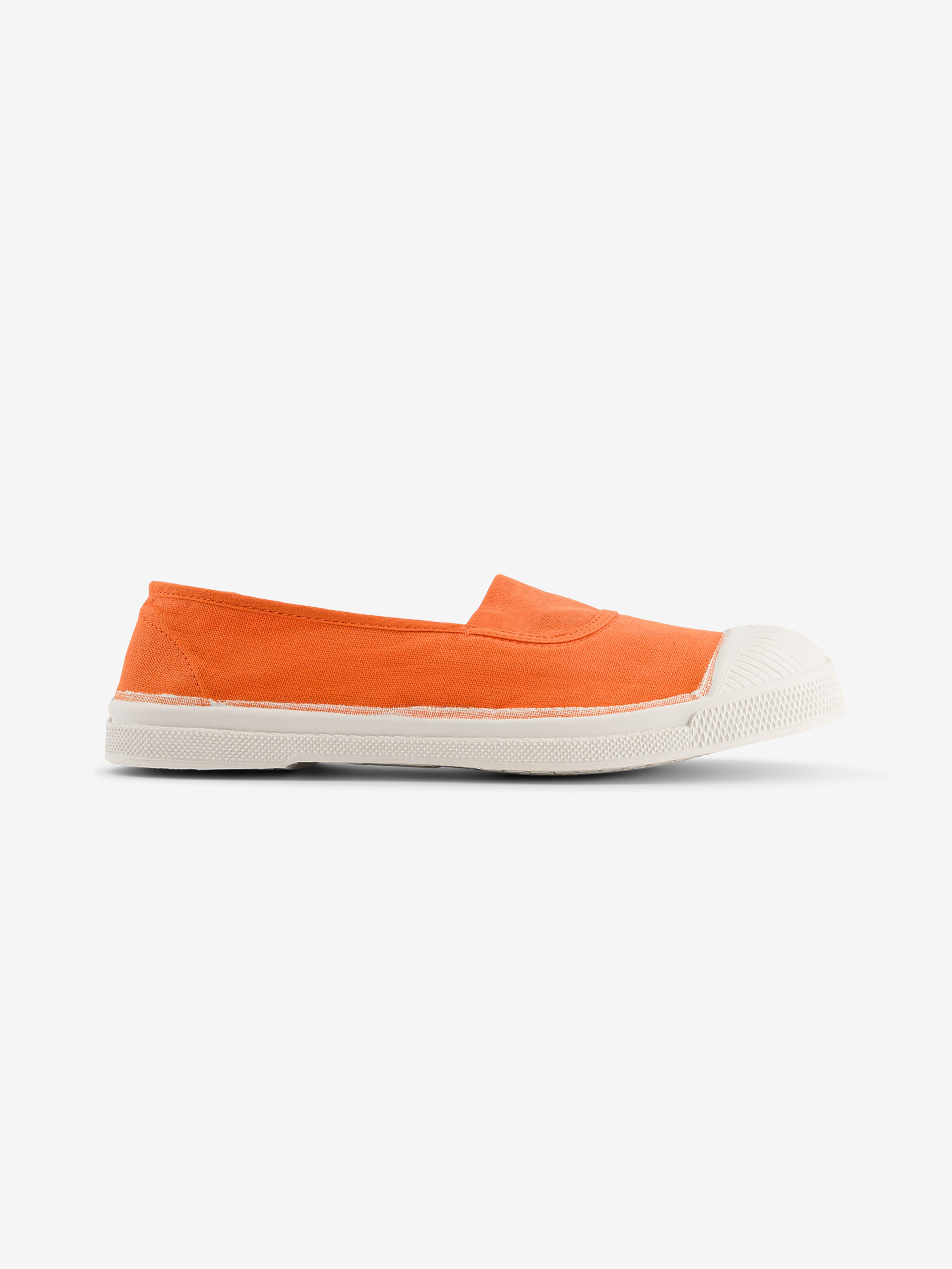 TENNIS ELASTIQUE FEMME  Abricot , Tennis & Chaussures Bensimon