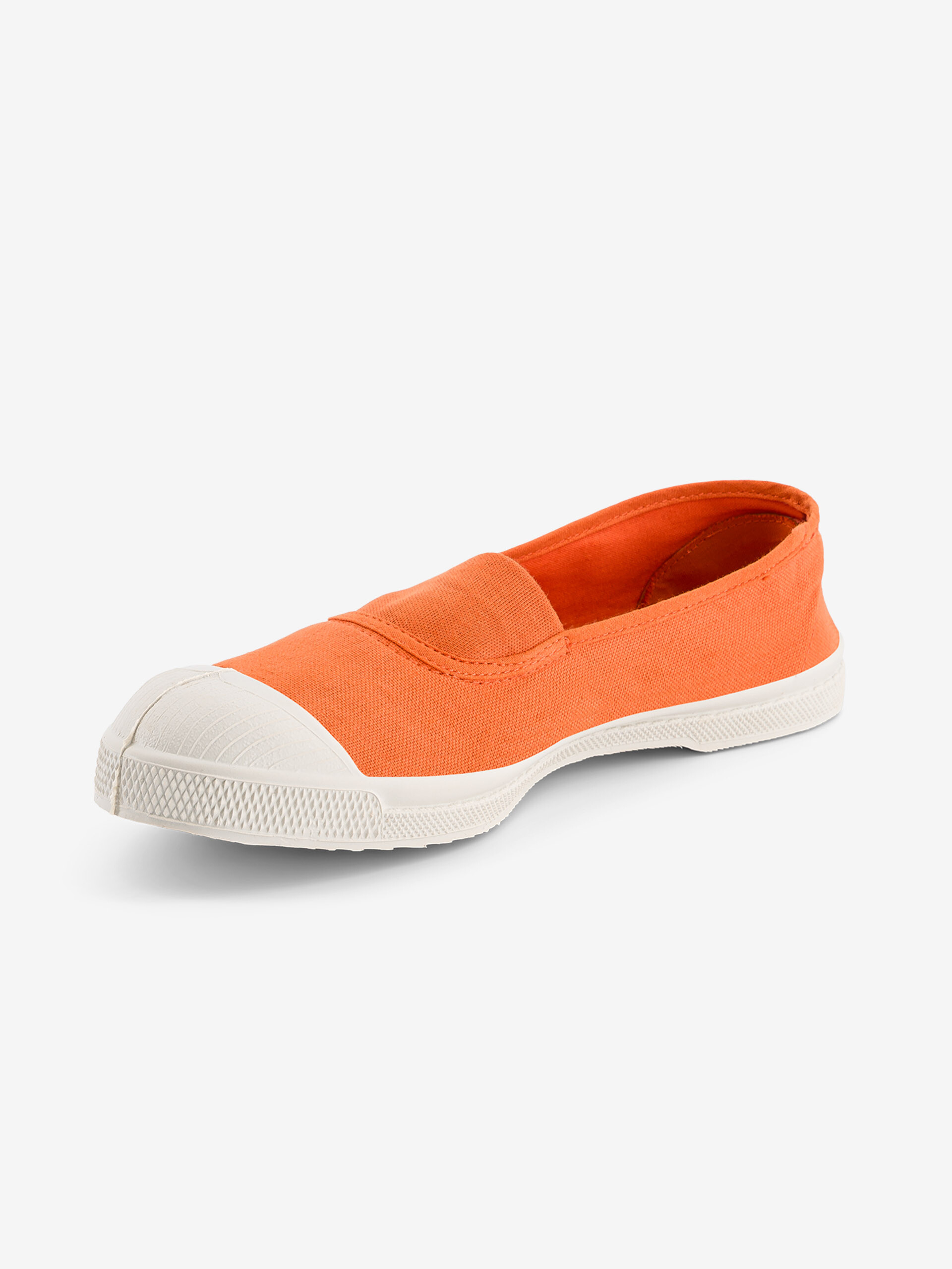 TENNIS ELASTIQUE FEMME  Abricot , Tennis & Chaussures Bensimon