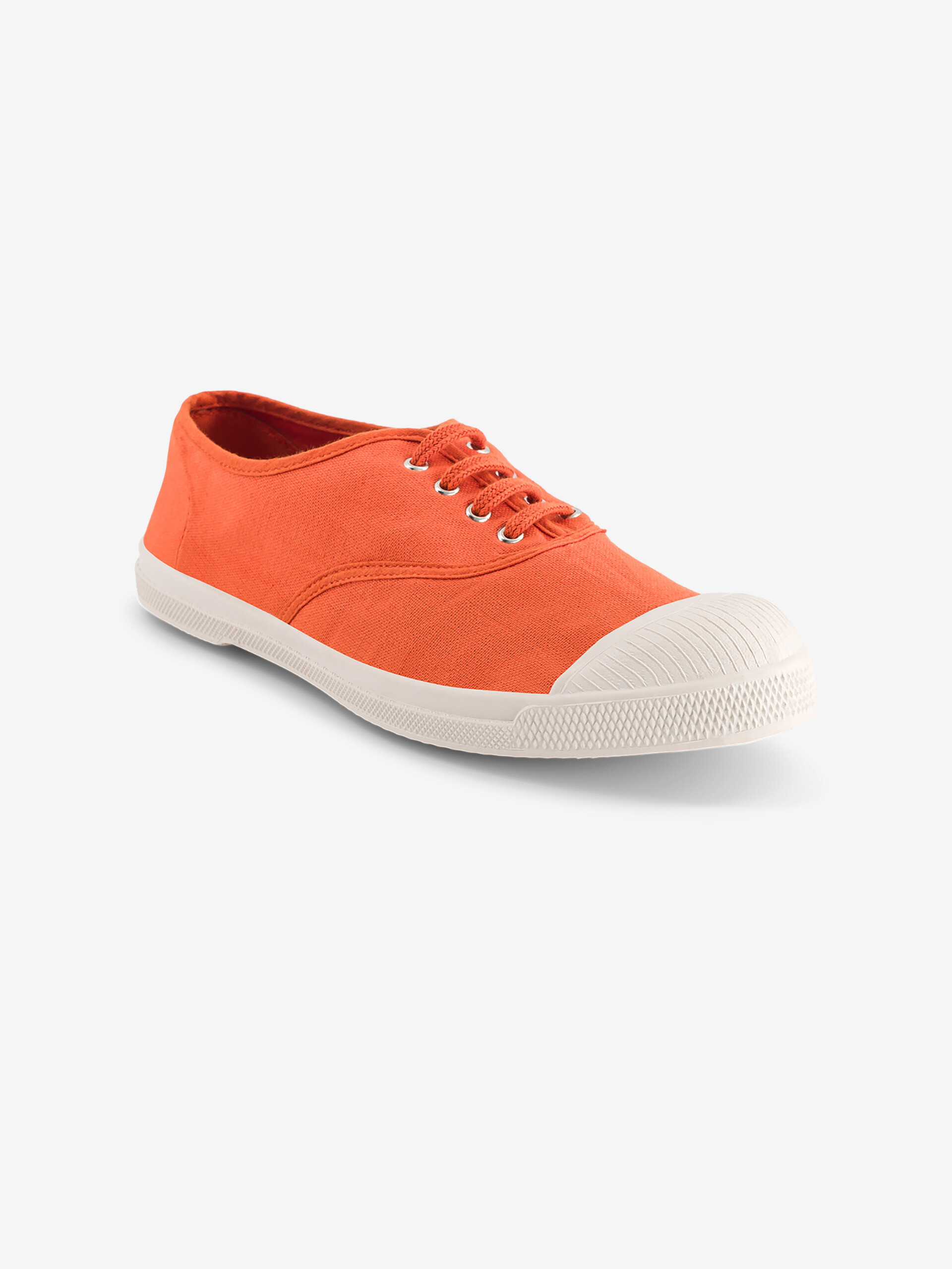 TENNIS LACET FEMME  Abricot , Tennis & Chaussures Bensimon