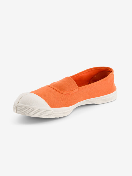 TENNIS ELASTIQUE FEMME  Abricot , Tennis & Chaussures Bensimon
